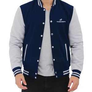 High Quality Top Selling Men's <b>Letterman</b> <b>Jacket</b> with Stand Collar & Front Logo Eco-Friendly Wool/Cotton Winter <b>Jacket</b> Price - Product Image 1