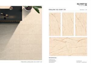 Carreaux de porcelaine émaillée polie à surface brillante, conçus pour les revêtements de sol et les murs de grand format, offrant des reflets lumineux. - Product Image 6