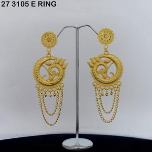 ต่างหูดีไซน์เนอร์ชุบทองต่างหูเทียมดีไซน์ใหม่ต่างหูแฟนซีแบบโบราณสไตล์อินเดียชุบทองสำหรับผู้หญิง - Product Image 5