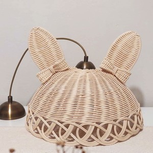 Rabbit shaped rattan pendant <b>lights</b> premium quality kids lamp <b>cover</b> decorative <b>light</b> shade - Product Image 1