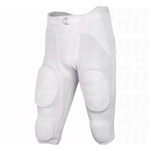 Mens White <b>Padded</b> American Football Pants Mesh Breathable Elastic Waist Fitted Athletic Practice Game Performance Sportswear - Product Image 2
