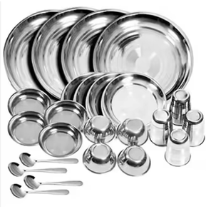 Juego de Vajilla de Acero Inoxidable de Lujo de 24 Piezas con Logotipo Personalizado, Elegante, de Alta Calidad, Ecológico, Apto para Lavavajillas y Microondas - Product Image 2