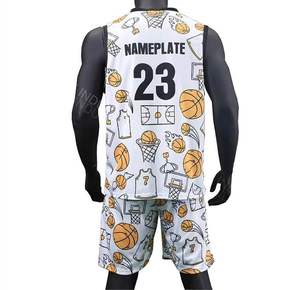 Envío Rápido, Uniforme de Baloncesto Personalizado de Manga Corta con Logotipo, Servicio OEM, Transpirable, de Secado Rápido, Unisex, para Juego en Equipo - Product Image 4