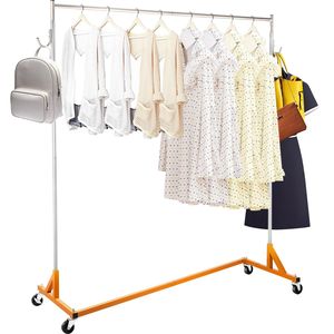 Carrello Portabiti Industriale in Metallo con Base a Z in Acciaio Robusto e Ruote Bloccabili - Product Image 6