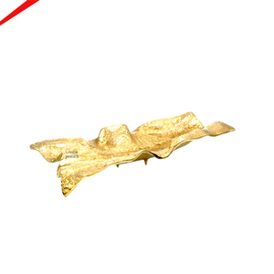 Bandeja de Aluminio Chapada en Oro con Relieve y Acabado Antiguo, la Más Vendida, de Lujo, para Servir Frutas, Hecha a Mano - Product Image 5