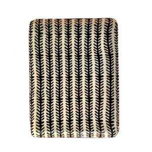Bandeja de Servir Decorativa de Metal Esmaltado Hecha a Mano, Bandeja Rectangular para Mesa, Diseño Floral Étnico Vintage, para Hotel o Restaurante - Product Image 6