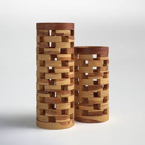 Handmade Solid Wood Floral Decor <b>Vase</b> <b>Bamboo</b> & <b>Wooden</b> Home Decor Table Toppiece - Product Image 5