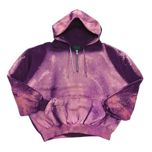 Sweat à capuche épais en molleton et coton mélangé, effet délavé, coupe oversize, vierge, pour impression et broderie personnalisées - Product Image 1