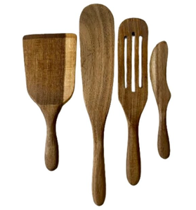 Ensemble de spatules en bois personnalisées à long manche pour la cuisine et la pâtisserie, outil d'organisation de cuisine au prix le plus bas - Product Image 2