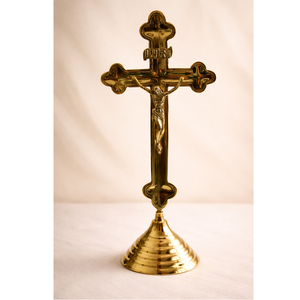 Estatua de la Cruz de Jesucristo, Crucifijo Cristiano Religioso, Figura de Latón Decorativa para el Hogar, Iglesia, Altar, Exterior, Ecológica, para Colgar - Product Image 1