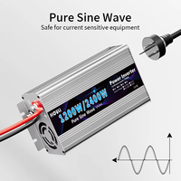 Convertisseur d'énergie solaire HOULI 24V 1600W à onde sinusoïdale pure monophasé 220V AC 50/60Hz, efficacité 90%, pour voiture, camping-car, maison, hors réseau