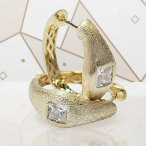 Pendientes de Aro de Plata de Ley de Hong Kong, Chapados en Rodio/Plata, con Circonita, Geométricos, Modernos, para Mujer, Joyería al por Mayor de Alta Calidad - Product Image 4