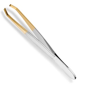 Pince à épiler sourcils LED en acier inoxydable à pointe inclinée, outil de précision pour l'épilation, dispositif de beauté éclairé - Product Image 1