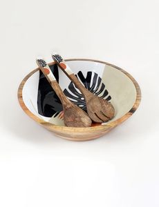 Bol de service en bois émaillé au design très demandé, bol à salade en bois émaillé, bol en bois de manguier, bol en bois d'acacia, prix de gros direct usine - Product Image 2