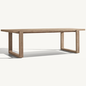 Mesa rectangular de madera de teca en oferta, estilo moderno para exteriores, duradera y de buena calidad. - Product Image 2