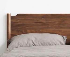 Solid Wood Queen <b>Bed</b> Frame Minimalist Design Teak Wood Natural Finish Round Legs Handmade Bedstead - Product Image 4