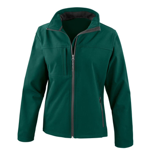 Chaqueta de Forro Polar Verde para Mujer, Cierre de Cremallera, Cuello Alto, Resistente al Viento, para Uso en Exteriores, Corte Regular, Material de Poliéster, Temporada de Otoño - Product Image 1