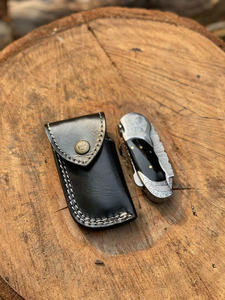 Navaja Plegable de Acero de Damasco Pasha Enterprises con Mango Decorativo de Cuerno Negro, Diseño Delgado Premium, OEM Personalizable, 3 Años de Garantía - Product Image 2