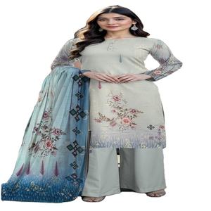 2026 New Arrival Summer Collection High Quality Plus size Women's embroidered premium quality Cotton/Lawn Shalwar Kameez - Product Image 1
