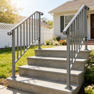 Corrimano in Ferro a 3 Gradini per Esterni, Dispositivo di Assistenza per Scale - Product Image 4