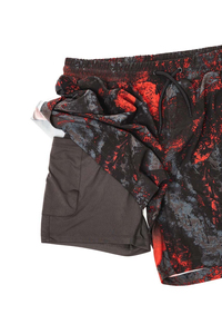 Short de bain pour homme en velours côtelé à séchage rapide, en polyester, imprimé sur mesure, pour la natation, la plage et la pêche - Product Image 2