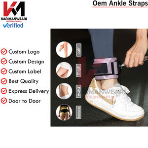 Sangles de cheville personnalisées avec logo pour machines à câbles, sangles de gym rembourrées pour les entraînements des fessiers, accessoires de fitness en gros, prix d'usine - Product Image 5