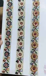 Tela de encaje bordada para diseñadores de moda, encaje floral para decoración de prendas, proveedor mayorista de textiles - Product Image 5