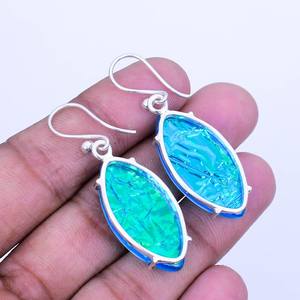 Handmade Australian Triplet Fire <b>Opal</b> 925 Sterling Silver <b>Earrings</b> Boho Jewelry Natural <b>Opal</b> <b>Earrings</b> For Women - Product Image 4