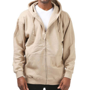 Sweat-shirt à capuche noir pour homme, coupe classique, couleur unie, fermeture éclair, décontracté, en coton, pour l'automne - Product Image 6