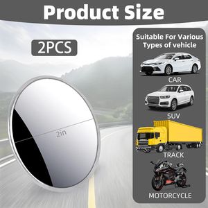 Set di 2 Specchietti Retrovisori Convessi da 2 Pollici per Auto/SUV/Moto/Camion/Rimorchi/Motoslitte/Biciclette - Product Image 4