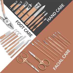 Professional Stainless Steel Manicure Pedicure <b>Kit</b> 30 Pcs Portable <b>Nail</b> Care Tools Set With Case Classic Style Manicure Set - Product Image 6