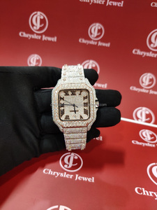 นาฬิกาสแตนเลสสุดหรู VVS diamonds สุดหรูดูเพชรออกเพชรออกเพชรเพชรสำหรับคู่รักฮิปฮอปคู่รักคู่รักคู่รักนาฬิกาสุดเท่ - Product Image 6