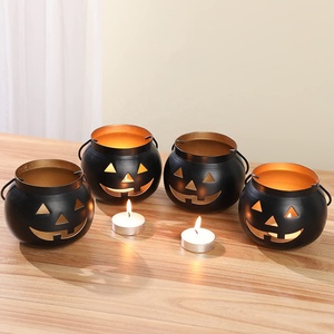 Lot de 4 flotteurs en fer noir pour halloween, 3 tailles, boîte de rangement pour décoration de maison avec couleurs et tailles personnalisées - Product Image 5