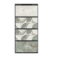 Carreaux de céramique gris brillant antidérapants indiens 30x60cm avec finition marbre moderne pour murs et sols intérieurs de salle de bain