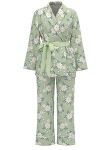Conjunto de Bata y Camisón con Estampado Floral para Mujer, Manga Larga, Dos Piezas, Ropa de Dormir de Algodón y Fibra de Bambú, Suave y Cómoda para Primavera - Product Image 3
