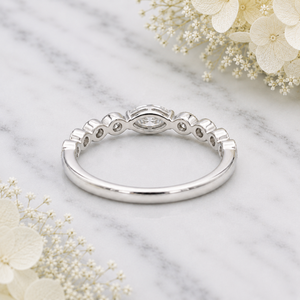 Prong Setting Women's <b>Wedding</b> <b>Band</b> Solid 925 <b>Sterling</b> <b>Silver</b> Marquise Cut Gemstone Classic <b>Wedding</b> Ring For Women - Product Image 5
