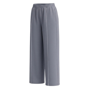 Pantalon de yoga taille haute pour femme, coupe large et droite, décontracté, avec taille élastique, pour le fitness et l'entraînement en salle de sport - Product Image 3