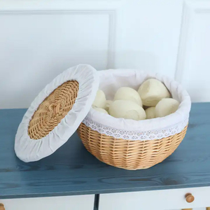 Cesta de almacenamiento de mimbre de ratán de alta calidad hecha a mano-Producción en fábrica para uso doméstico y regalos - Product Image 4