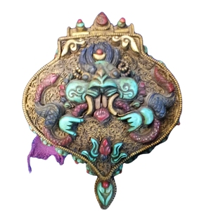 Handmade Gold-Plated Net Carve Ghau Tibetan Prnaments - Product Image 5