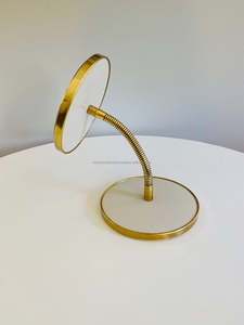 Espejo de mesa decorativo para sala de maquillaje de doble cara, tocador de aumento, porcelana pulida en oro, la mejor calidad para uso doméstico elegante - Product Image 3