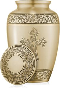 Urne funéraire royale en aluminium pour adultes, décorative, pour cendres, avec un artisanat artistique de qualité supérieure - Product Image 5