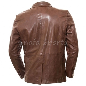 เสื้อโค้ทหนังผู้ชาย หรูหรา มีสไตล์ สำหรับฤดูหนาว หนา อุ่น ทนทาน แฟชั่นทันสมัย สตรีทแวร์ลำลอง เสื้อโค้ทหนัง - Product Image 2