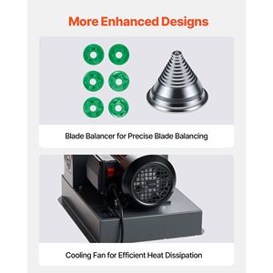 Afilador de Cuchillas para Cortacésped de 2/3 HP, Rueda de Cerámica de 7 Pulgadas, Equilibrador de 30-40 Grados, Accesorios y Repuestos para Cortacésped - Product Image 6