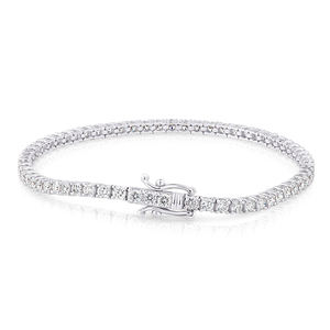 Pulsera de tenis de oro de 14K con diamantes cultivados en laboratorio certificados por IGI, 3.6 CT, corte brillante, chapada en rodio, joyería fina para fiesta de mujer - Product Image 2