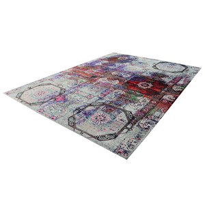 Alfombra de Lana Anudada a Mano, Diseño Geométrico Multicolor, de Pelo Corto, para Sala de Estar, Dormitorio, Comedor - Product Image 1