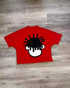เสื้อยืดผู้ชายผ้าฝรั่งเศสเทอร์รี่ 400gsm แบบสั่งทำพิเศษ แขนยาว ทรงบ็อกซี่ ตัดสั้น ขอบดิบ พิมพ์ลายกราฟิกด้วยเทคนิค DTG - Product Image 4