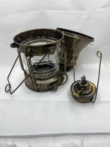 Lanterne nautique en laiton plaqué or poli, style pyramide 3D - Product Image 6