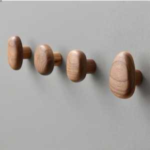 Perchero de Pared Redondo de Madera Ecológico Moderno, Organizador de Abrigos y Sombreros sin Perforaciones para la Entrada del Hogar y el Dormitorio - Product Image 2