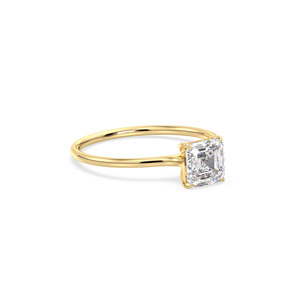 แหวนหมั้นเพชรโมอิสซาไนต์ทรงโซลิแทร์ REYES Minimalist 925 เงินแท้ ได้รับการรับรองจาก GRA สำหรับเธอ เครื่องประดับดีไซน์เนอร์สุดพิเศษ - Product Image 2