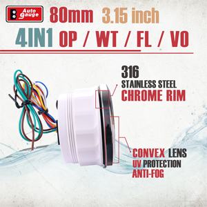 Nuevo Medidor Analógico Eléctrico 4 en 1 de 80 mm y 7 Colores para Nivel de Combustible, Temperatura del Agua y Voltaje, 12V 24V IP67 Impermeable para Auto y Marino - Product Image 5